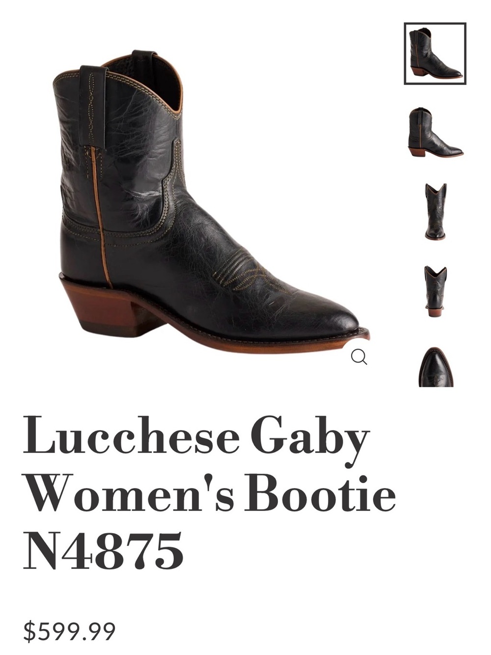 Lucchese Black Leather Western Boots - Picture 10 of 10